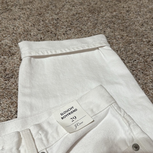 J. Crew Slouchy Boyfriend Jeans in Crisp White NWT - Picture 4 of 7